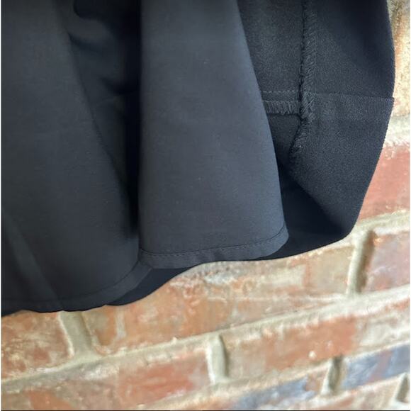 Banana Republic Black Sheer Inset Halter Sleeveless Fit & Flare Midi Dress Sz 4 - Picture 9 of 11